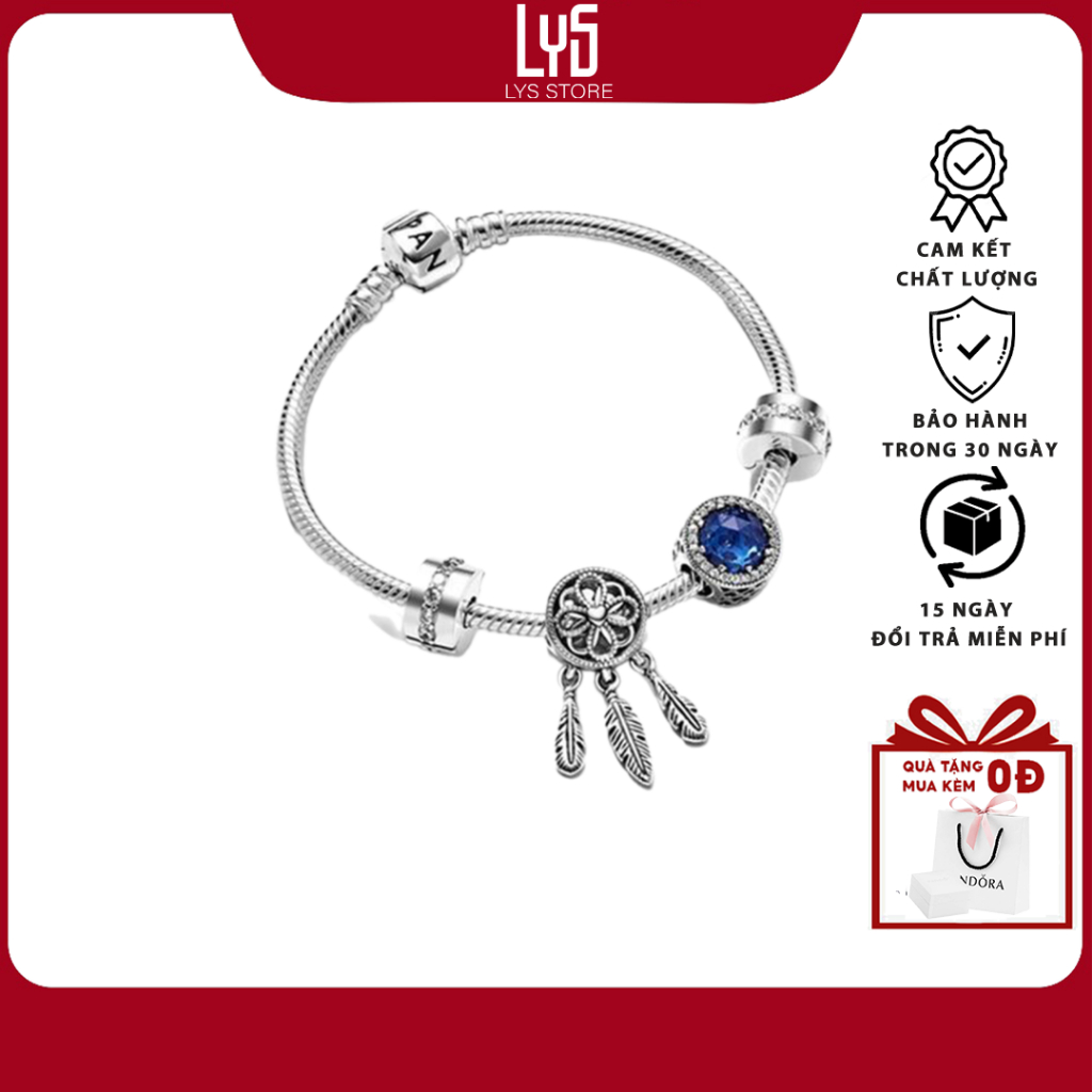 Vòng tay Lys mix sẵn -Vòng tay charm bắt giấc mơ Fullbox hộp PAN 5004 - 1326(x2),1101,1116