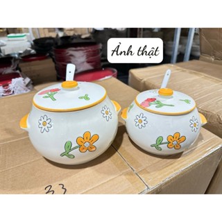 Bát Đĩa Gốm Sứ Decor, Bát Ăn Cơm, Bát Ăn Chè, Chén Dĩa Dễ Thương Âu Đựng Mỡ, Đựng Gia Vị kèm thìa và hộp
