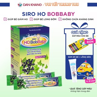 Siro ho cho bé BobBaby Dân Khang giúp thanh họng giảm ho và đau rát họng hộp 30 gói x 5ml