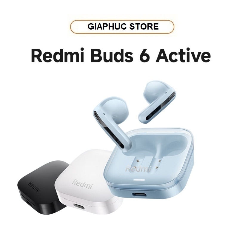 Tai nghe Bluetooth True Wireless Xiaomi Redmi Buds 6 Active - Bảo hành 12 tháng Chính Hãng