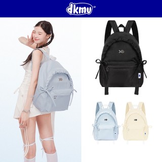 Balo đi học nữ đẹp DKMV màu đen, xanh nhạt, kem thiết kế nắp dây rút độc đáo Mallow Backpack | K-P43