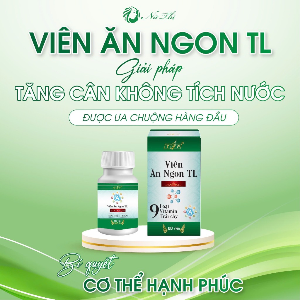 Viên ăn ngon tăng cân TL liệu trình 30 ngày (hộp 56 viên) dùng trải nghiệm