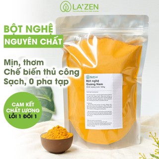 Bột nghệ vàng nguyên chất organic 100-500gr đắp mặt ngừa mụn, giảm thâm, sáng da La'zen