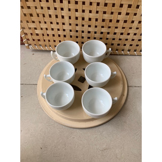 sét 10 tách trà cành sứ trắng