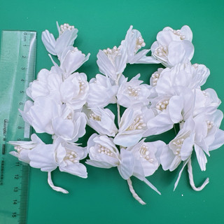 Hoa Phụ Kiện Cài Đầu Trắng Sang Trọng Cho Cô Dâu (có ghim cài)