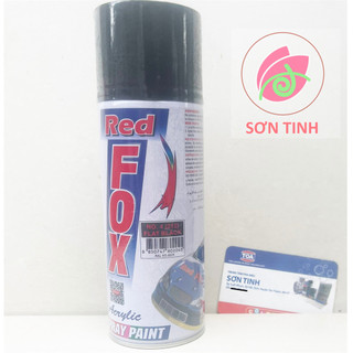 Sơn xịt red fox màu đen mờ mờ flat black 212 sản xuất tại thái lan