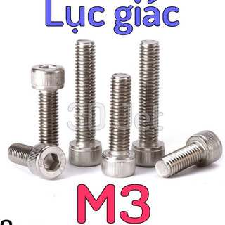 20 Ốc - Bulong Lục Giác Inox M3 , ốc inox , ốc ren, ốc lục giác, oc luc giac, lục giác, ốc mini, ốc vít
