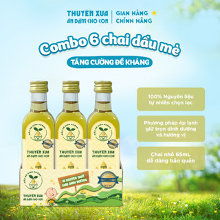  Combo 6 chai Dầu Mè Dinh Dưỡng Thuyền Xưa Ăn Dặm Cho Con 65ml 