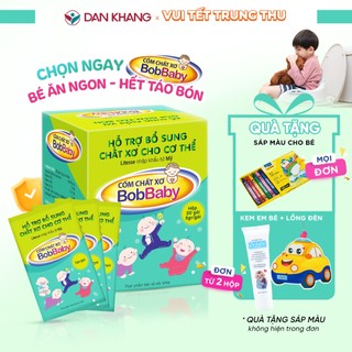 Cốm bổ sung chất xơ cho bé BobBaby Dân Khang hỗ trợ tiêu hóa giảm táo bón hộp 20 gói