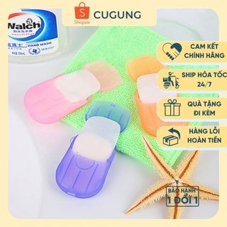 Hộp 20 miếng xà phòng giấy rửa tay bỏ túi mang đi học đi du lịch vô cùng tiện lợi