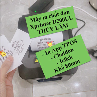 Máy in chốt đơn Livestream, máy in bill kết nối điện thoại. Máy in nhiệt K80 Xprinter XP D200UL