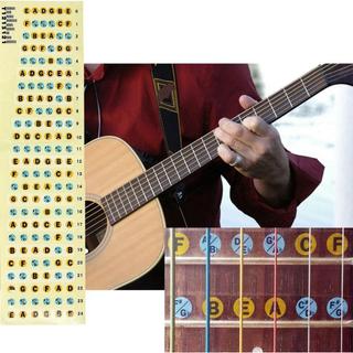 Bộ dán nốt sticker cần đàn guitar màu sắc