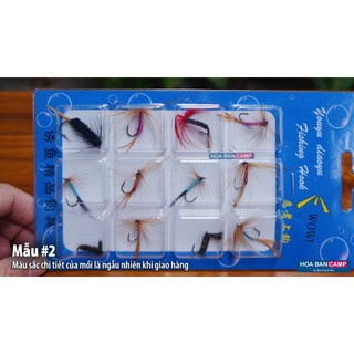 Vỉ 12 Mồi Fly Câu Mương, Thiểu, Rô Phi