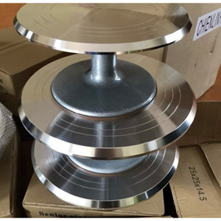 Bàn xoay inox trưng bày sản phẩm, làm bánh kem và trang trí