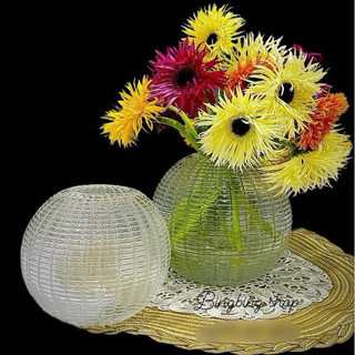 Bình hoa / lọ hoa hình cầu thuỷ tinh decor phong cách châu âu