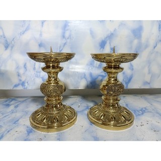 Cặp Chân cắm nến, chén dầu đốt đèn