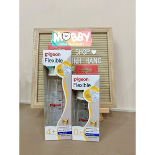 Bình sữa thuỷ tinh CHÍNH HÃNG Pigeon cổ hẹp, cổ rộng 120ml/240ml
