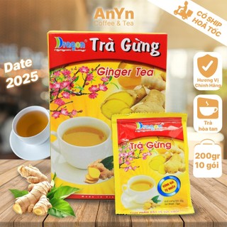 Trà gừng tự nhiên Ginger Tea đẩy lùi cảm lạnh hỗ trợ tiêu hóa - Hộp 200g x 10 gói