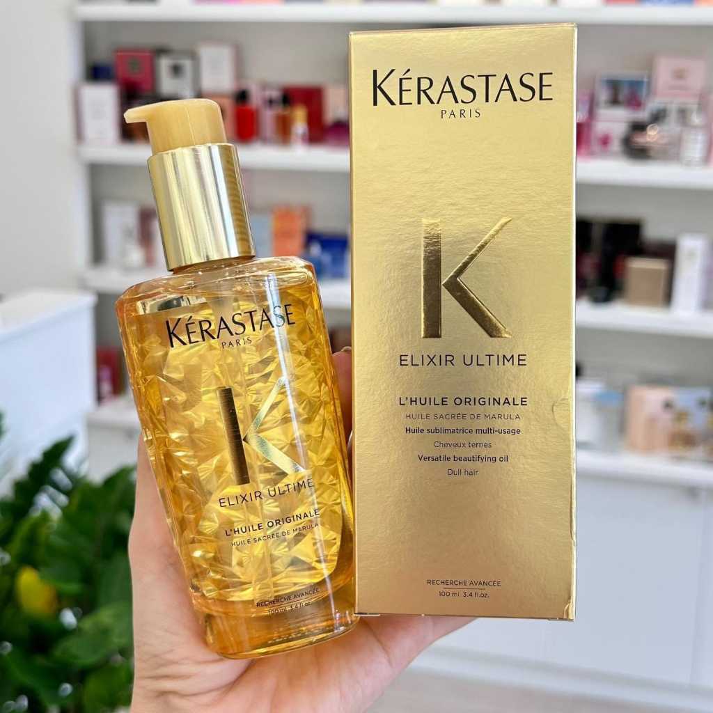 FULLBOX - Dầu Dưỡng Phục Hồi Tóc Kerastase Elixir Ultime 100ML - SERUM DƯỠNG TÓC KERASTASE VÀNG