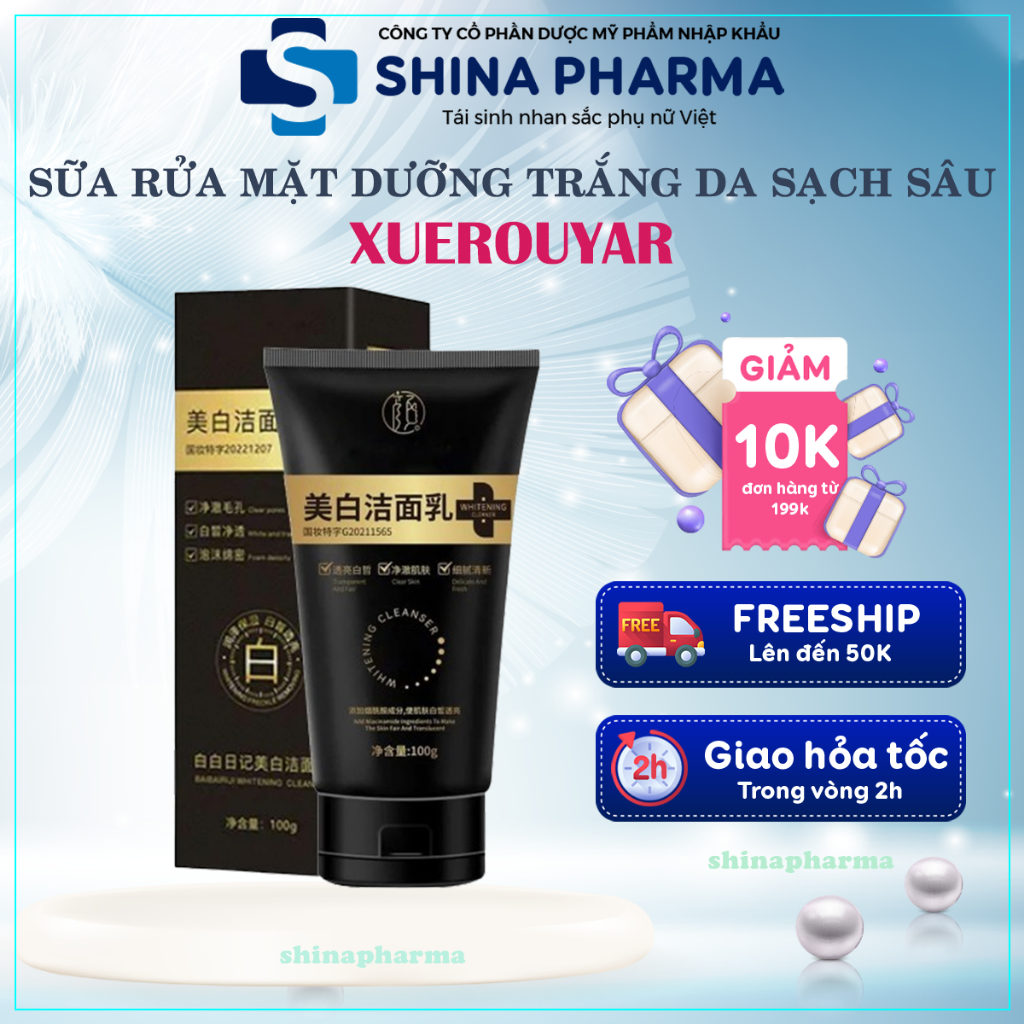 Sữa Rửa Mặt Trắng Da Sạch Sâu XUEROUYAR - Rửa Mặt XUEROUYAR Giúp Trắng Da, Mờ Thâm, Làm Đều Màu Da, Dưỡng Trắng