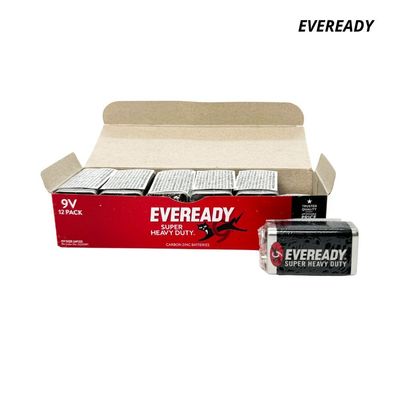 Hộp 12 Viên Pin 9V EVEREADY SUPER HEAVY DUTY 1222 BP1  Siêu Bền - hàng chính hãng