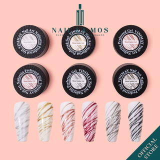 Gel nhện Vinimay chính hãng loại nhũ - Gel mạng nhện nhũ kim tuyến vàng bạc hồng, sợi dai trang trí móng nail (lẻ 1 hũ)