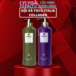 Cặp dầu gội dầu xả COLLAGEN TOCO Italia 785ML CHÍNH HÃNG – Phục hồi, kích thích mọc tóc, mềm mượt GX18