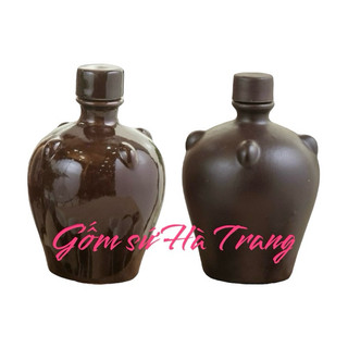 Nậm mỹ tửu gốm sứ Bát Tràng dung tích 500ml