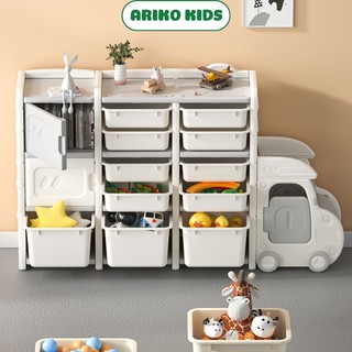 Kệ nhựa để đồ chơi cho bé babypods hình xe bus