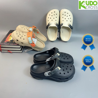 Dép cross nam terrain clog, crocs quai dù, dép đúc nguyên khối chống trơn trượt, tặng kèm 10 charm ngẫu nhiên