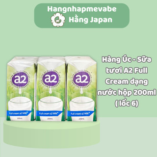 Sữa tươi a2 full cream dạng nước hộp 200ml - hàng úc