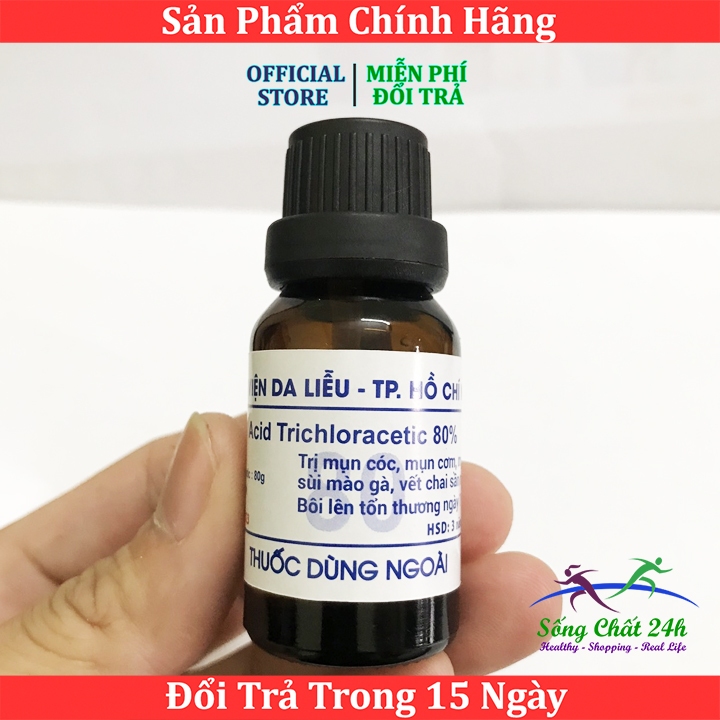 LỌ CHẤM MỤN CÓC, MỤN CƠM, VẾT CHAI SẦN MẮT CÁ CHÂN VIỆN DA LIỄU HCM