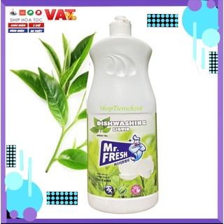 Nước rửa chén bát Mr.Fresh 820ml tinh dầu quế và trà xanh