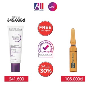 Kem dưỡng ẩm và phục hồi da Bioderma cicabio crème 40ml DATE 1.25 TẶNG Ampoule chống lão hóa Martiderm (Nhập khẩu)