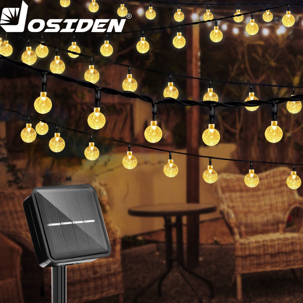 Bóng bong bóng năng lượng mặt trời không thấm nước 22m, đèn LED, đèn cổ tích, đèn Giáng sinh, đường trang trí, vườn