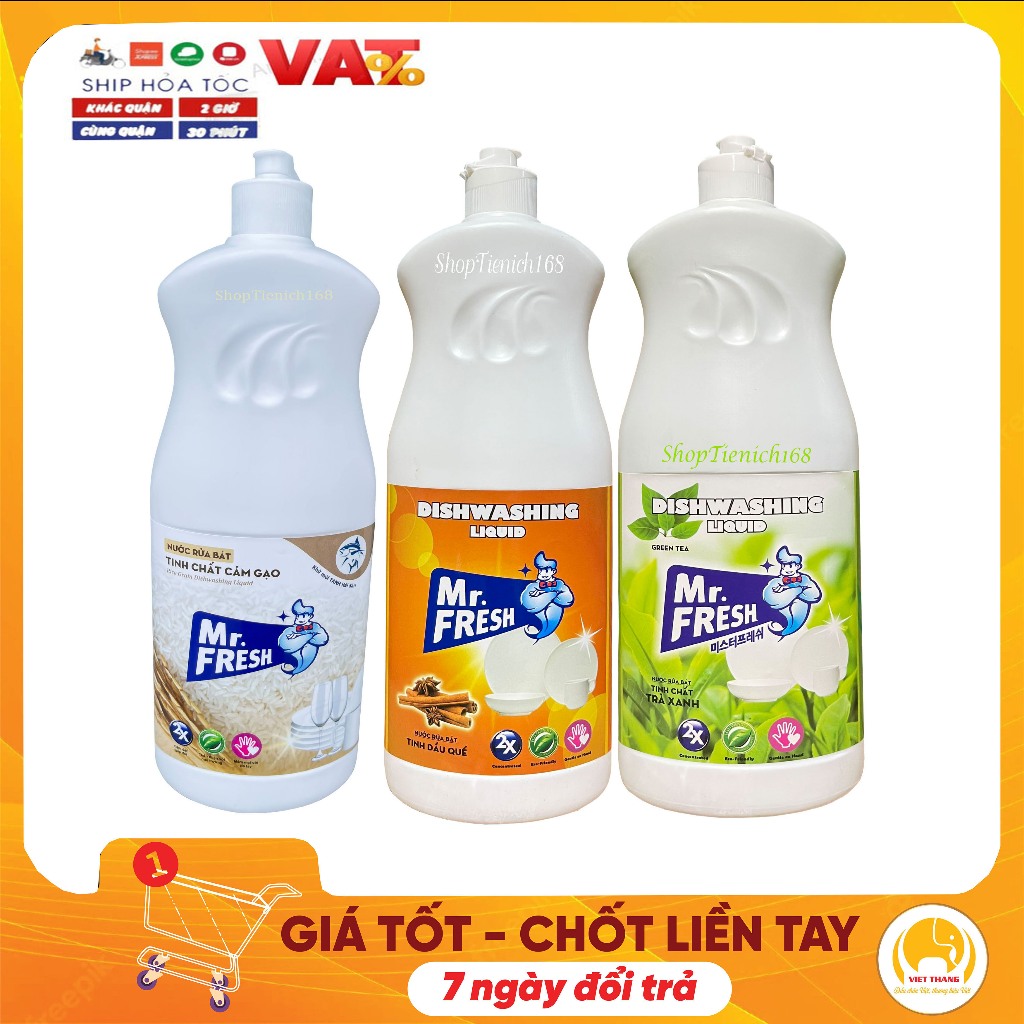 Nước rửa chén bát Mr.Fresh 820ml Nhiều Hương