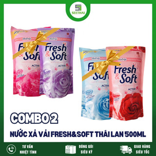 COMBO 2 nước xả vải FRESH SOFT 500ml - túi - xả vải Thái Lan
