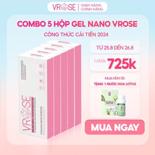 Gel phụ khoa nano Vrose làm sạch combo 5 hộp (15 ống)