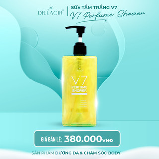 Sữa Tắm Trắng Da v7 DrLacir,Chai 350ml ,giúp da trắng sáng, bảo vệ da,thanh lọc da giúp da mịn màng