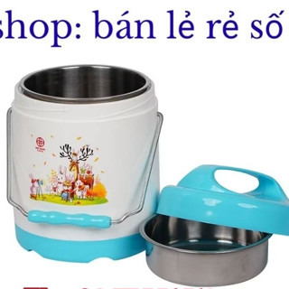  Hộp đựng cơm Cặp lồng đựng cơm thức ăn cháo hai ngăn sản phẩm của Việt Nhật hàng cao cấp 