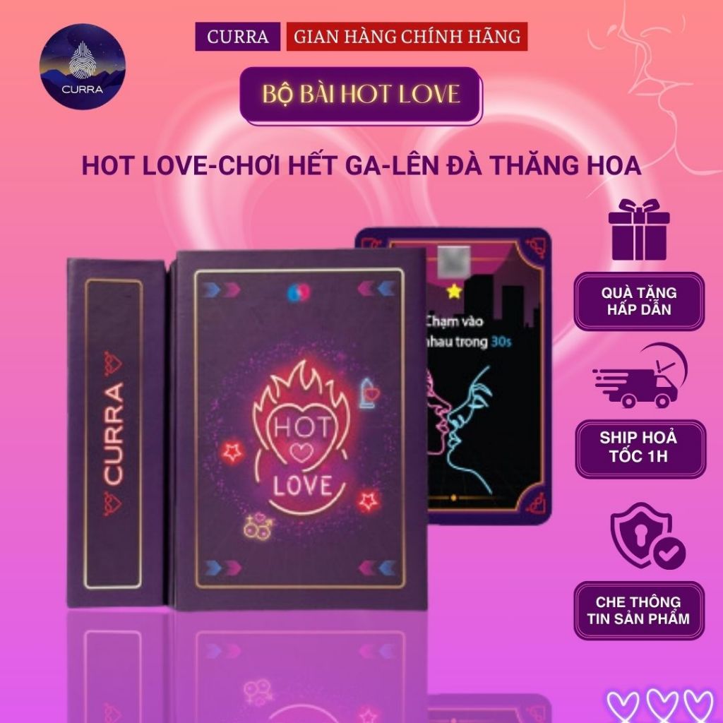 Bộ Bài Tình Yêu Dạo Đầu Hot Love Curra Chơi Với Người Yêu, Board Game Cặp Đôi, Hâm Nóng Tình Cảm