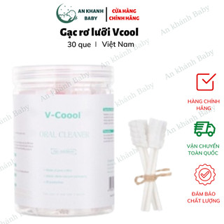 Que tưa lưỡi, rơ lưỡi V-coool, hộp 30 que