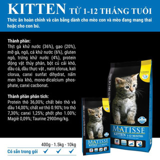 [10kg] Hạt Cho Mèo Con (Kitten) Matisse