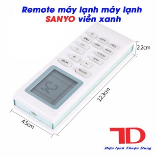 Remote máy lạnh, điều khiển dành cho máy lạnh SANYO viền xanh