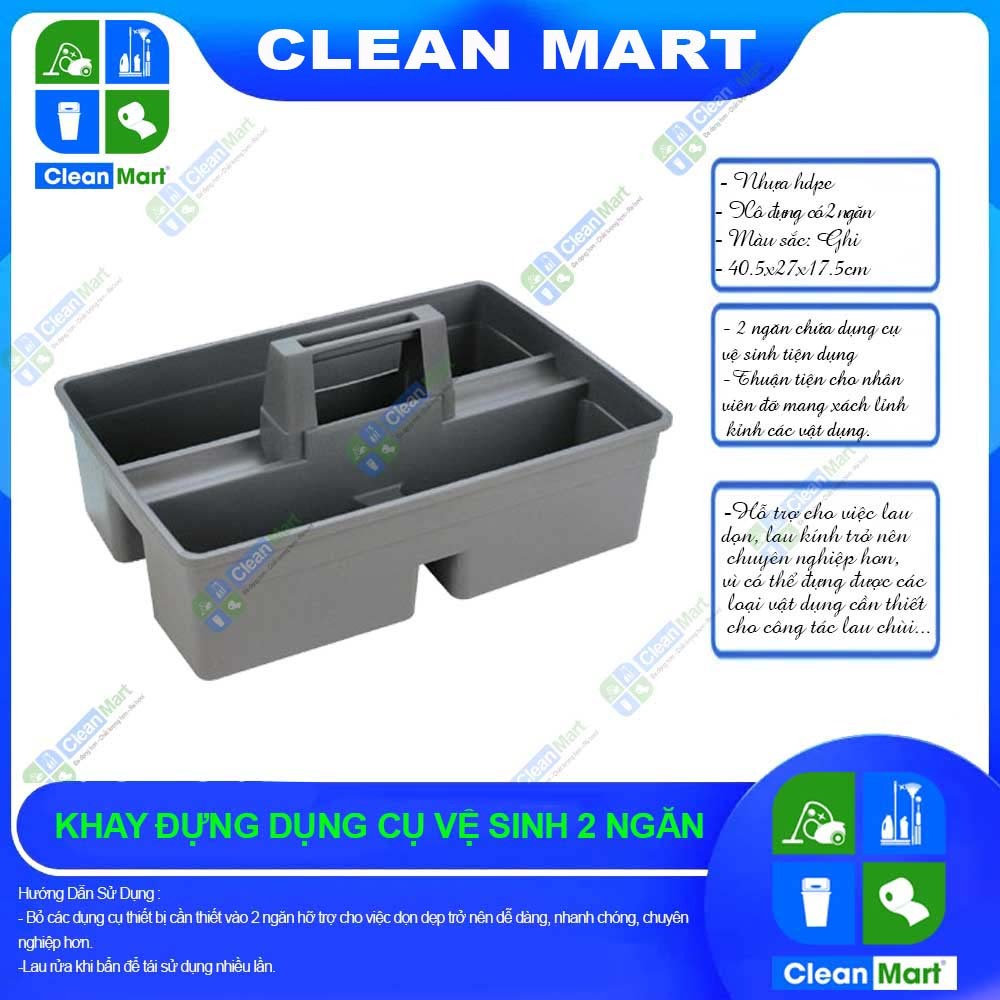 Khay, Xô Đựng Dụng Cụ 2 Ngăn - CLEAN MART