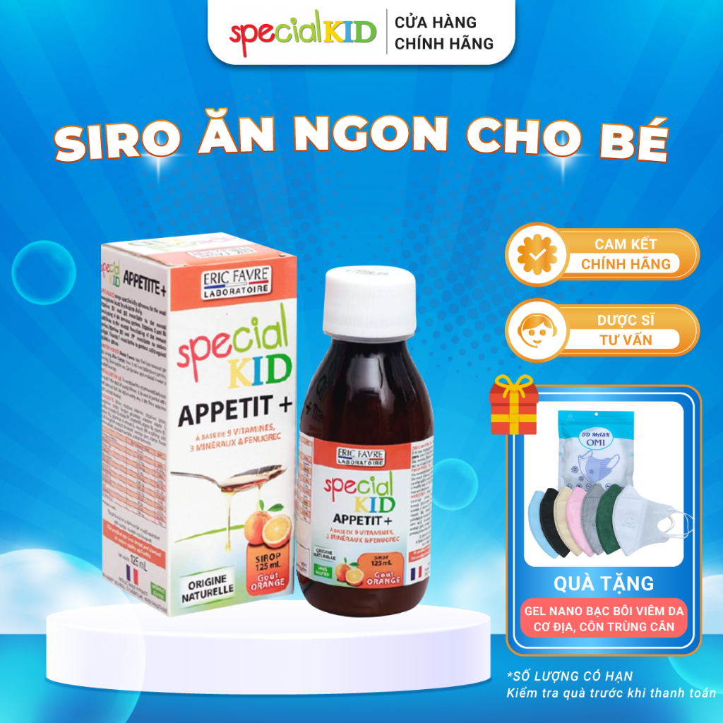 Siro Ăn Ngon Cho Bé Special Kid Appetit Giúp Bé Hết Biếng Ăn, Khỏe Mạnh, Lanh Lợi (Chai 125ml)