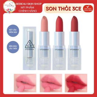Son Thỏi 3CE Summer Radiance Matte Lip Stick AZURE PINK -  COLD SPACE - BREEZY PINK - PALE POSY - ANOTHER WISH