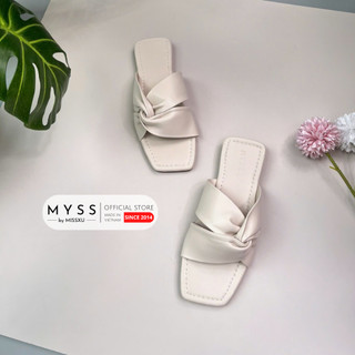 Dép nữ bệt da mềm dây bản lớn xoắn thời trang MYSS - DE39
