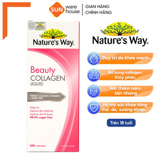 Collagen Dạng Nước Bổ Sung Collagen Thủy Phân Giúp Sáng Da Nature's Way Beauty Collagen Liquid 500ml