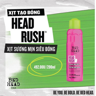 TIGI BEDHEAD Head rush Xịt siêu bóng 200ml